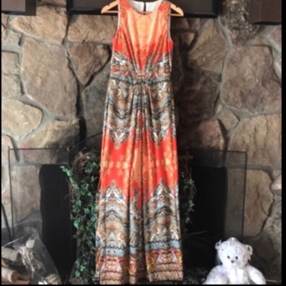 🔥DONNA MORGAN🔥BOLD PRINTED MAXI DRESS🔥 - Picture 4 of 7